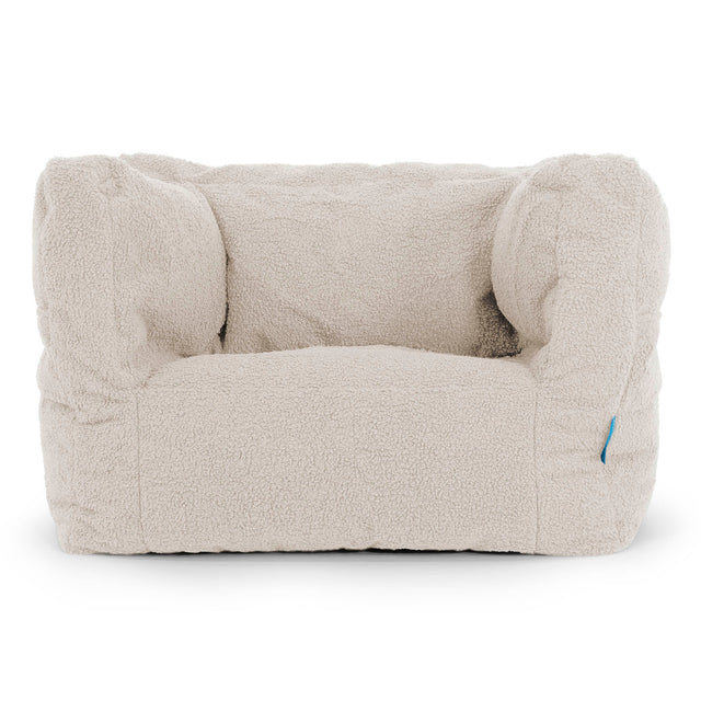 Poltrona Pouf Sacco Albert per Bambini 1 a 5 anni - Bouclé Avorio1