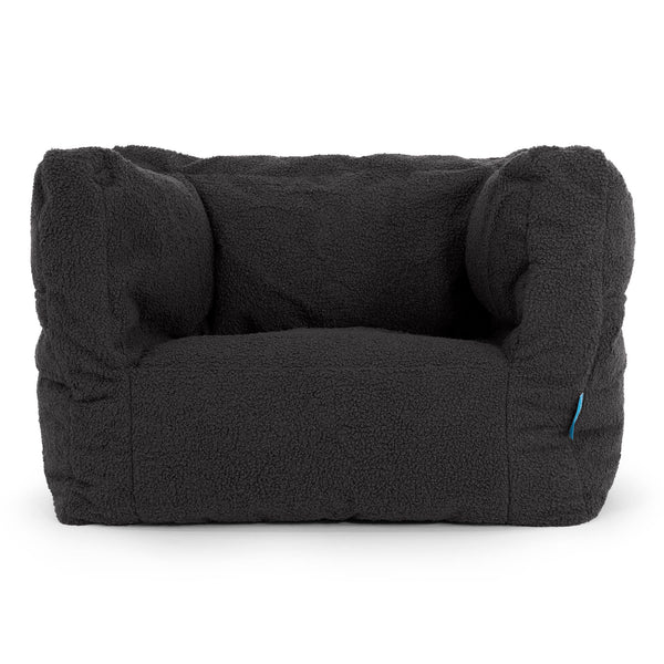 Poltrona Pouf Sacco Albert per Bambini 1 a 5 anni - Bouclé Grafite1