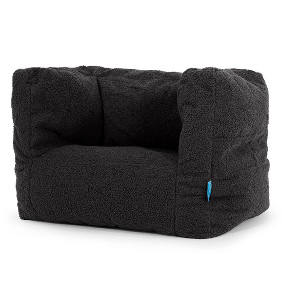 Poltrona Pouf Sacco Albert per Bambini 1 a 5 anni - Bouclé Grafite2