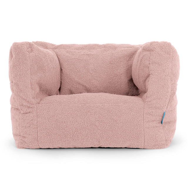 Poltrona Pouf Sacco Albert per Bambini 1 a 5 anni - Bouclé Rosa1