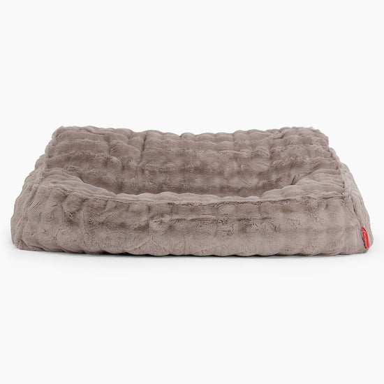 Pouf Divano Sloucher - Pelliccia Sintetica a Bolle Visone 02