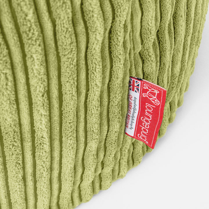 Pouf Rotondo - Velluto a Coste Lime 02