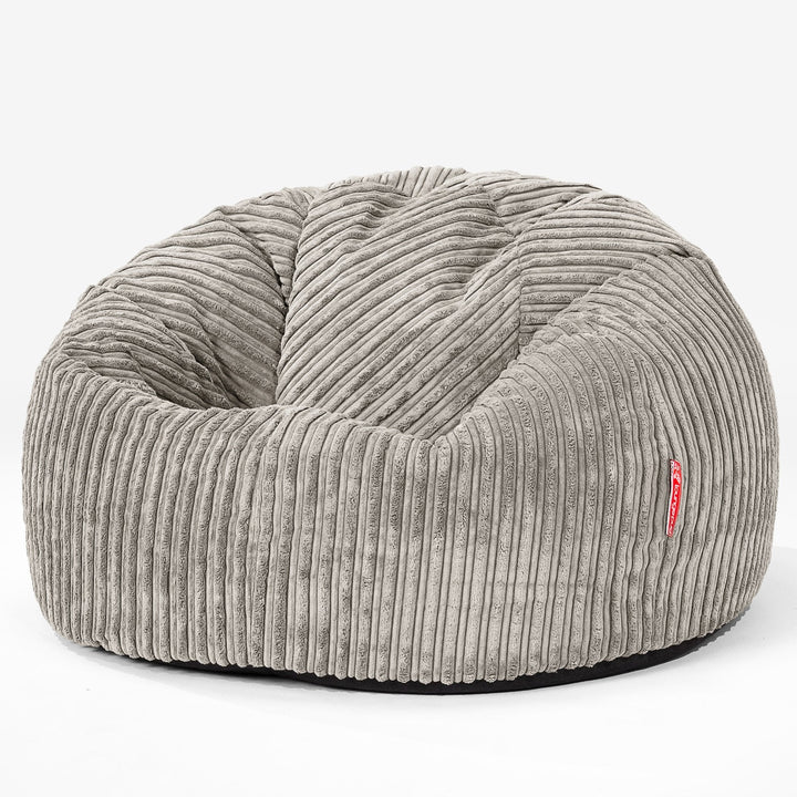 Pouf Sacco Per Bambini, C200L CloudSac, Imbottito Di Fiocchi Di Lattice e Poliestere 2-12 anni - Velluto a Coste Visone 01