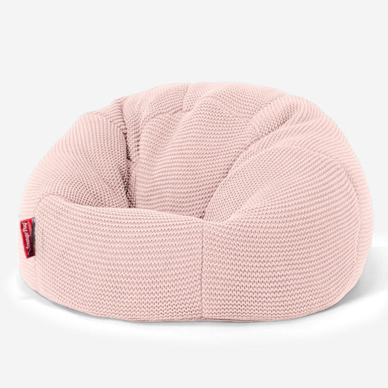 LOUNGE PUG - ELLOS Lavorato a Maglia - Pouf Sacco Per Bambini - Poltrona Sacco 'Classico' per Bambini - Bebè rosa