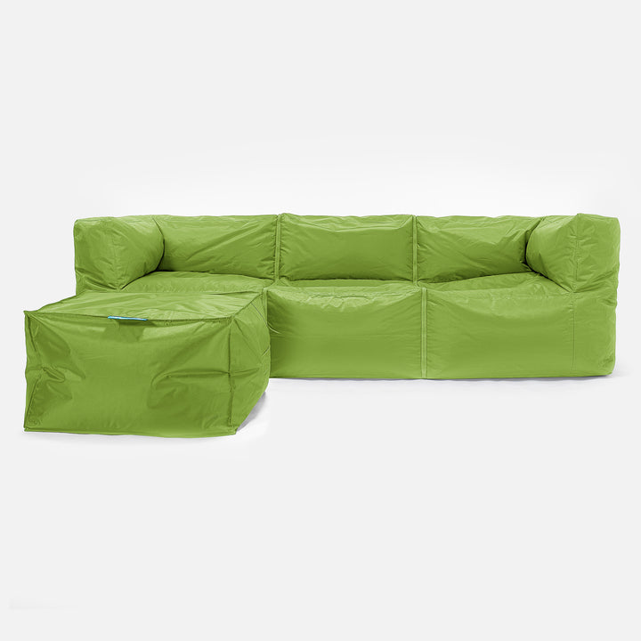 SmartCanvas™ Pouf Divano da Esterno 3 pezzi - Lime 02