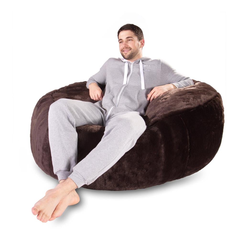 Lounge Pug, Pouf Sacco Gigante Mammut, Finta Pelliccia - Marrone– Big  Bertha Original IT