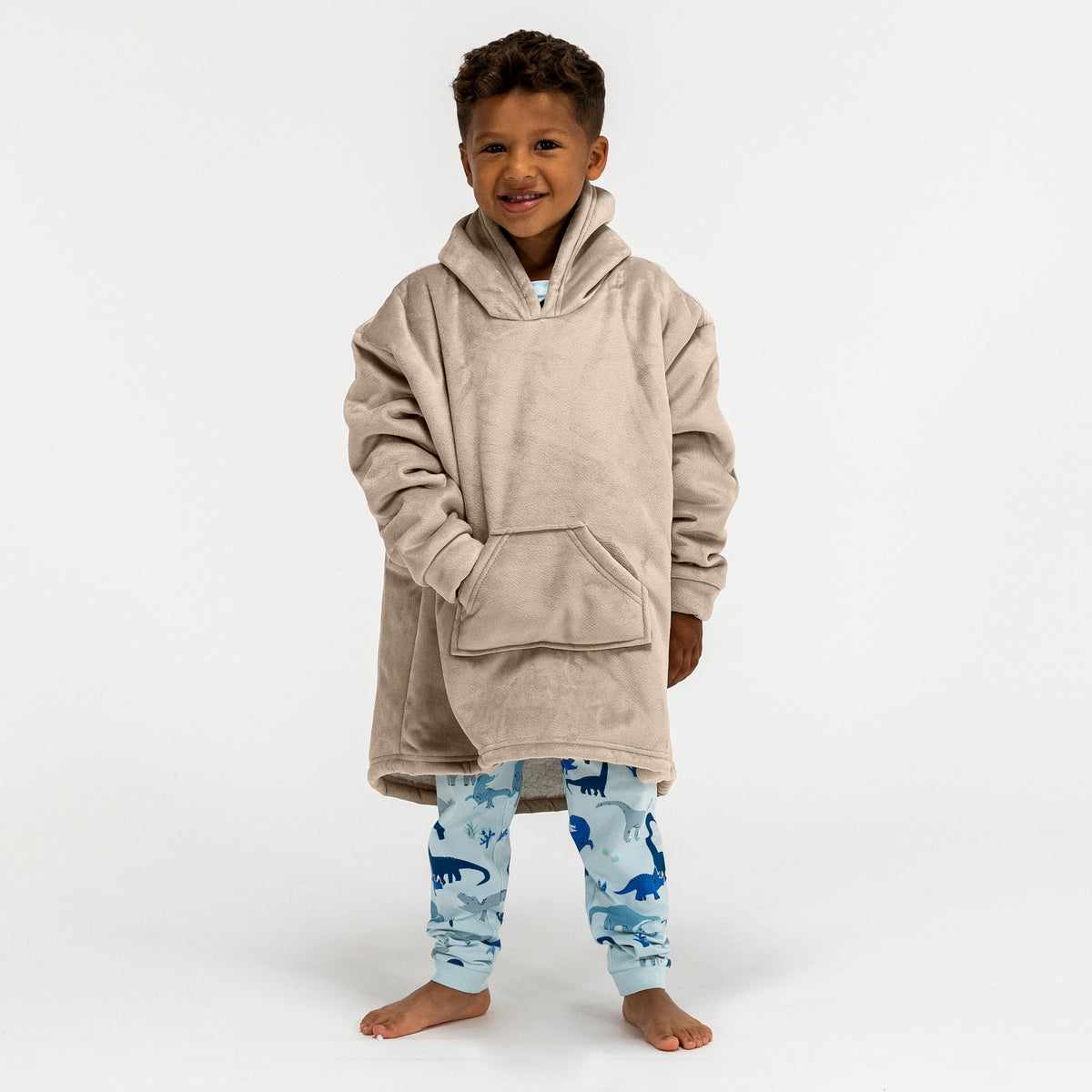 Lounge Pug Coperta Oversize con Cappuccio per Bambini, Felpa Oversize per  Bambini, Minky Panna / Visone– Big Bertha Original IT