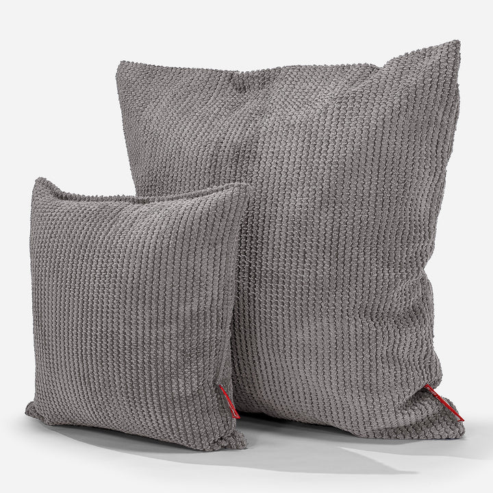 Cuscino 47 x 47cm - Pompon Carbone Grigio 02