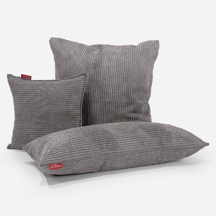 Cuscino 47 x 47cm - Pompon Carbone Grigio 04