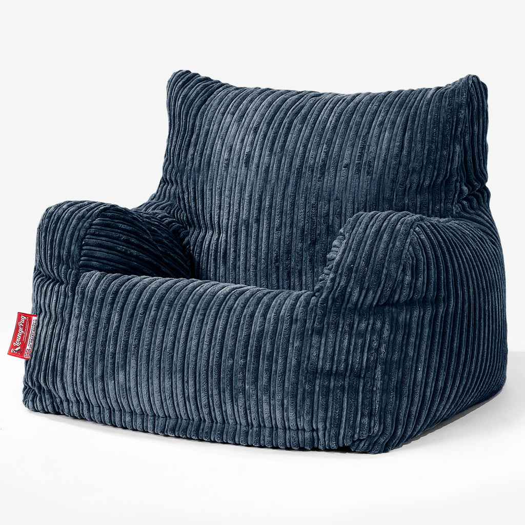 Lounge Pug Poltrona a Sacco Teens 6-14 anni Velluto a Coste Navy– Big  Bertha Original IT