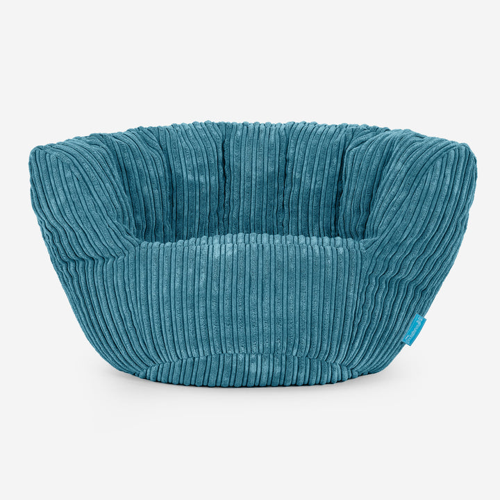 Poltrona Pouf Sacco Charles Vintish per Bambini 2 a 6 anni - Velluto a Coste Egeo Blu 01