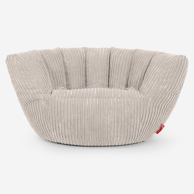 Poltrona Pouf Sacco Charles Vintish - Velluto a Coste Avorio 01