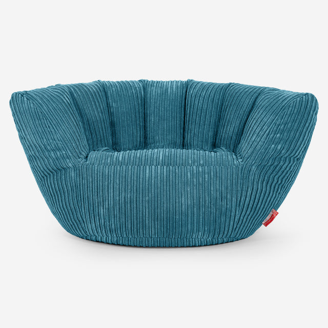 Poltrona Pouf Sacco Charles Vintish - Velluto a Coste Egeo Blu 01