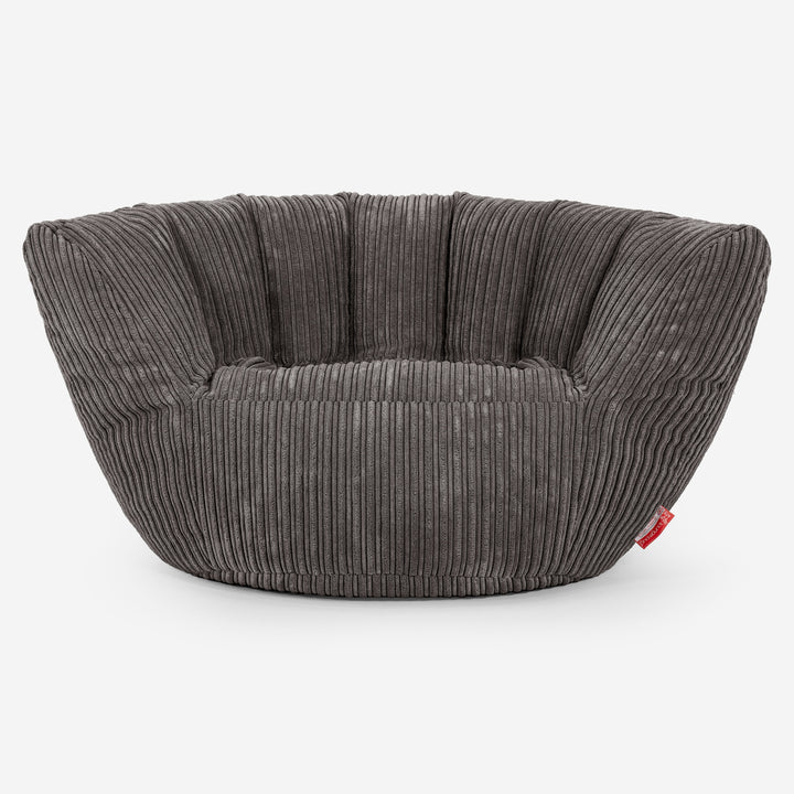 Poltrona Pouf Sacco Charles Vintish - Velluto a Coste Grafite 01