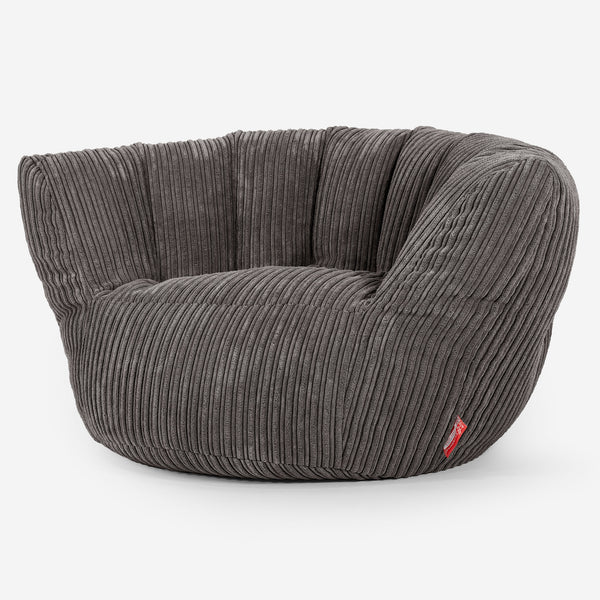 Poltrona Pouf Sacco Charles Vintish - Velluto a Coste Grafite 02