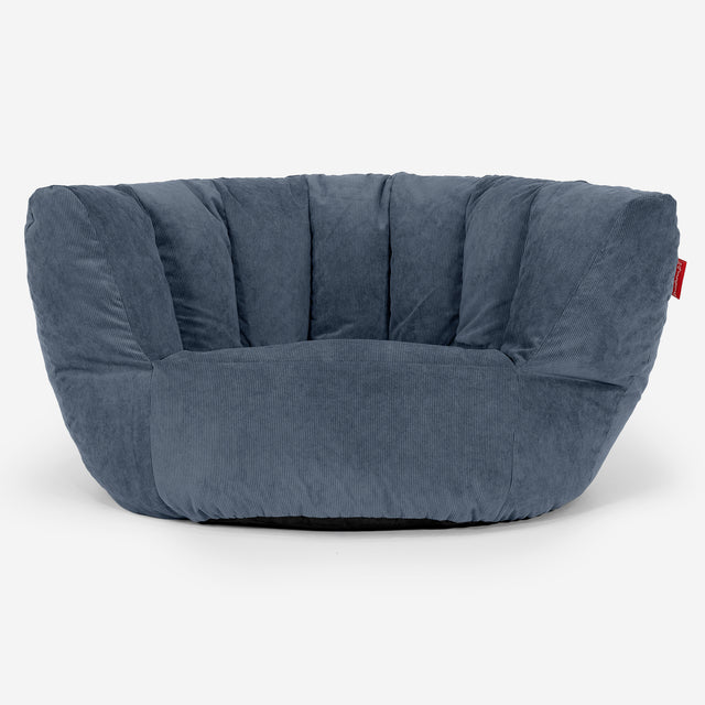 Poltrona Pouf Sacco Charles Vintish - Velluto a Coste Sottili Navy 01