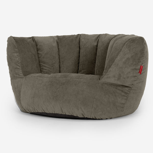 Poltrona Pouf Sacco Charles Vintish - Velluto a Coste Sottili Oliva 02