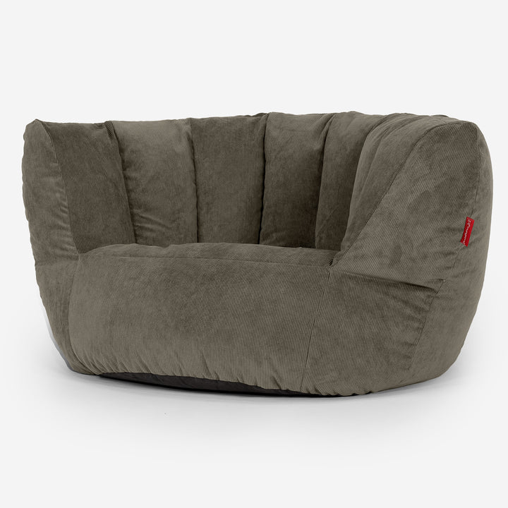 Poltrona Pouf Sacco Charles Vintish - Velluto a Coste Sottili Oliva 02