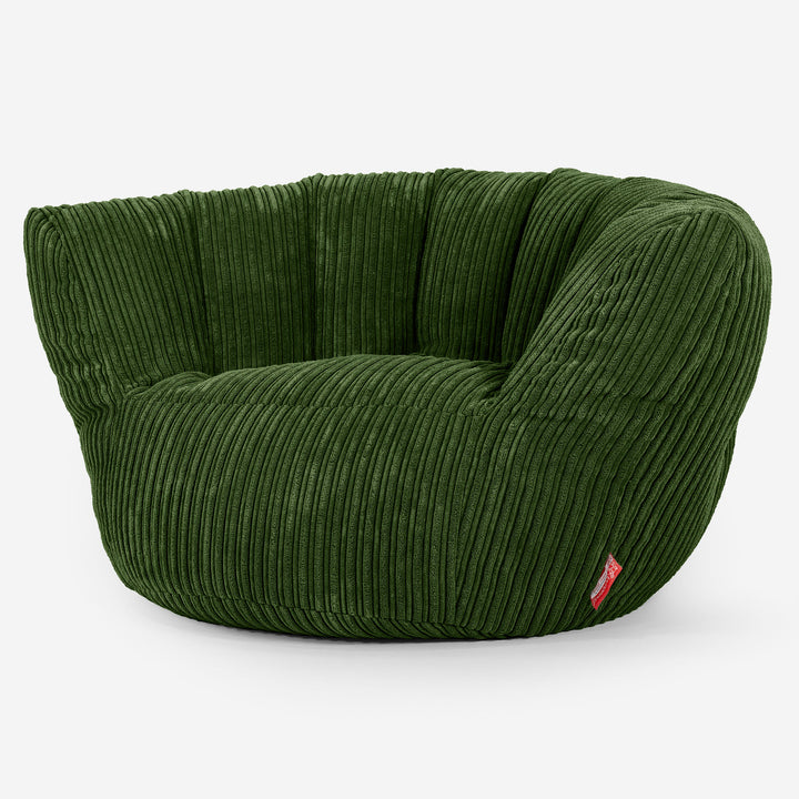 Poltrona Pouf Sacco Charles Vintish - Velluto a Coste Verde Foresta 02