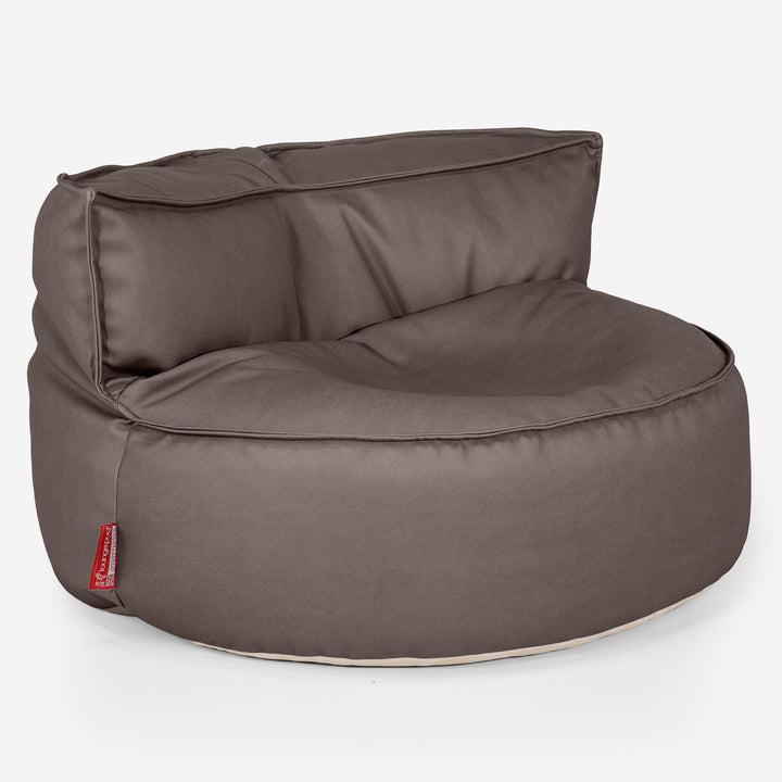 Pouf Divano Chloe - Pelle Vegana Cioccolato 01