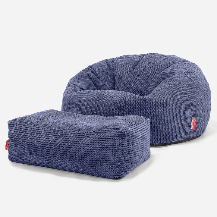 Pouf Divano, Sacco - Pompon Viola 02