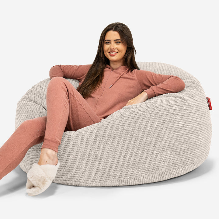 Pouf Sacco Gigante 'Mammut' - Pompon Panna 01