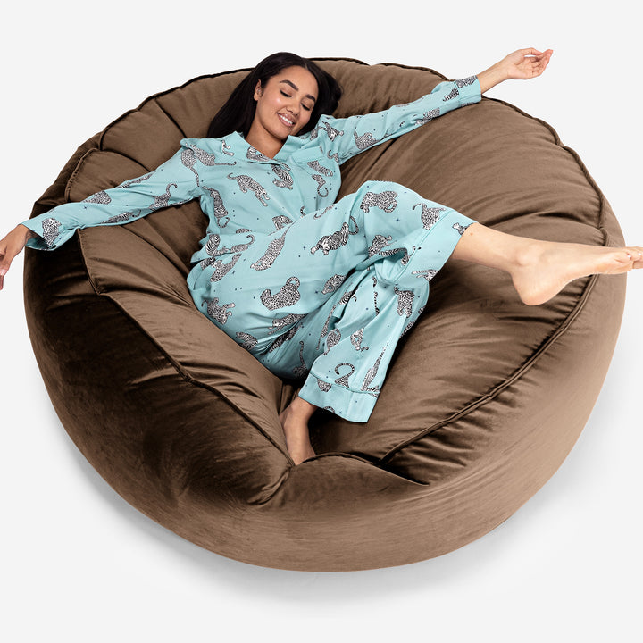 Pouf Sacco Gigante XXXL 'Mega Mammut' - Velluto Espresso_01